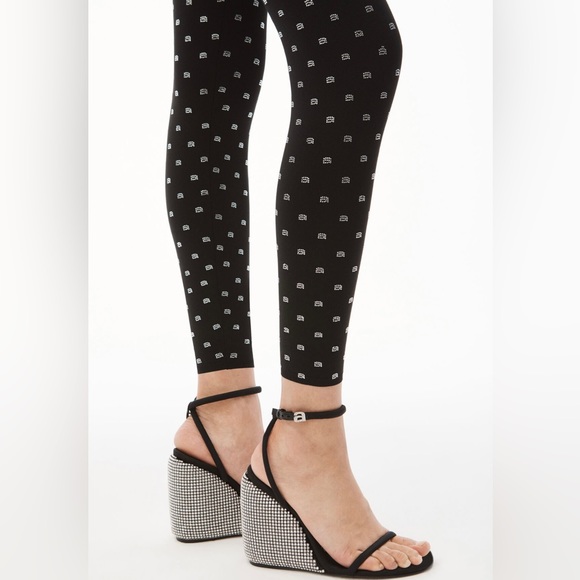 Alexander Wang Crystal Logo Legging -Size Small - Picture 4 of 6